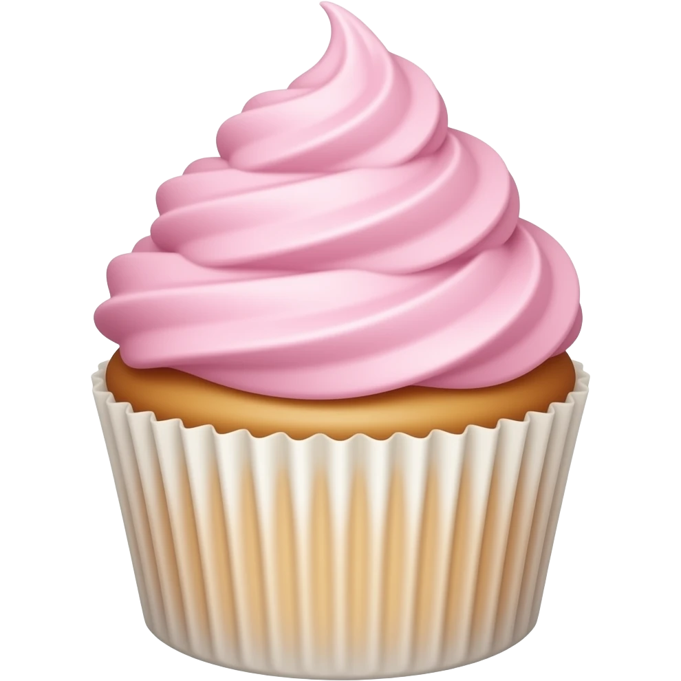 Cupcake with pink icing emoji