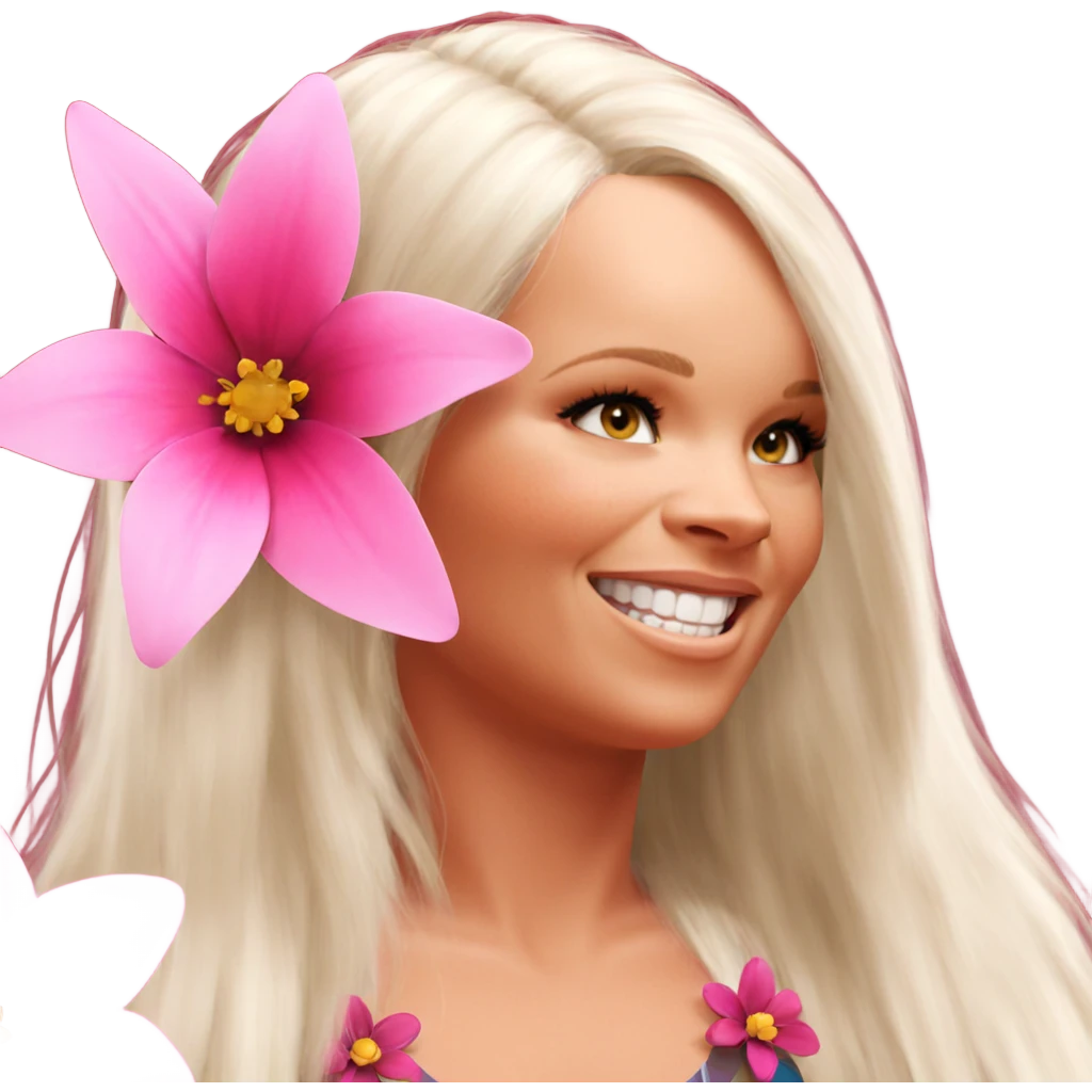 boy with flowers and long hair emoji