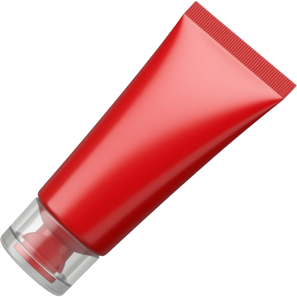 red tube of face cream emoji
