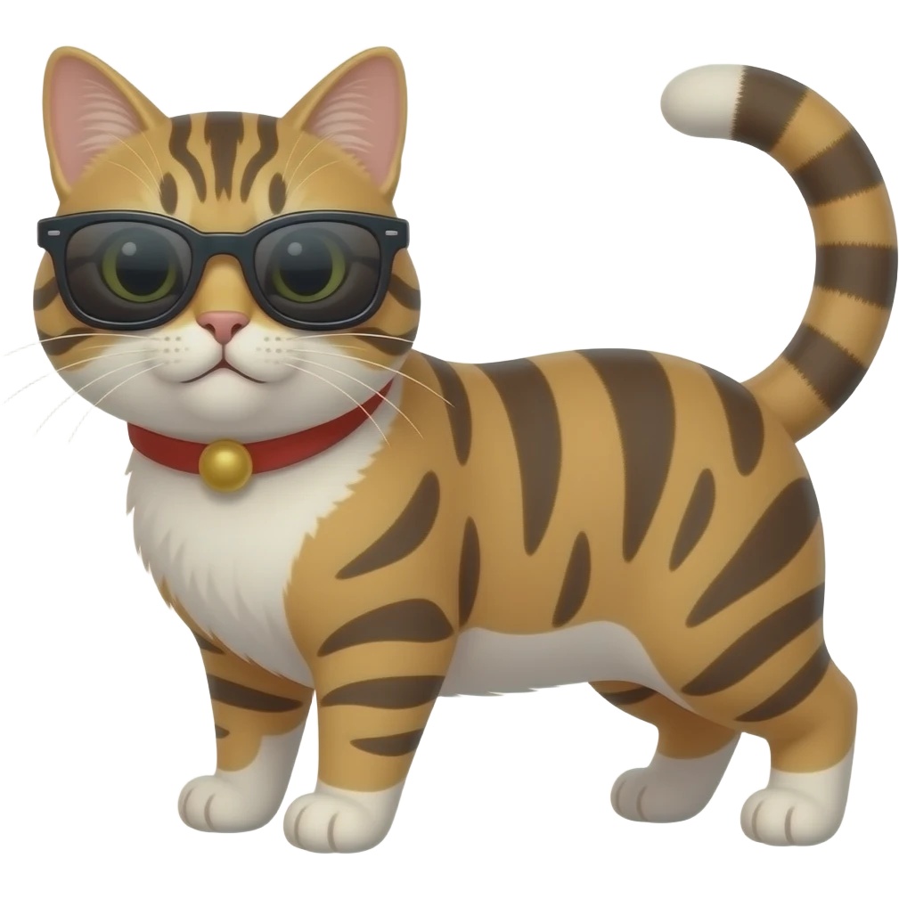 Cat wearing sunglasses emoji