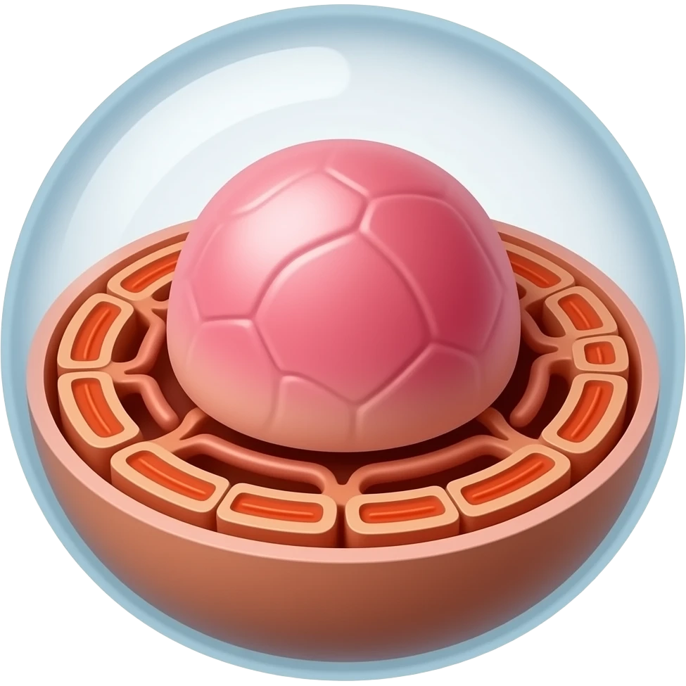 animal cell  with mitochondria centrosome endoplasmic reticulum golgi emoji