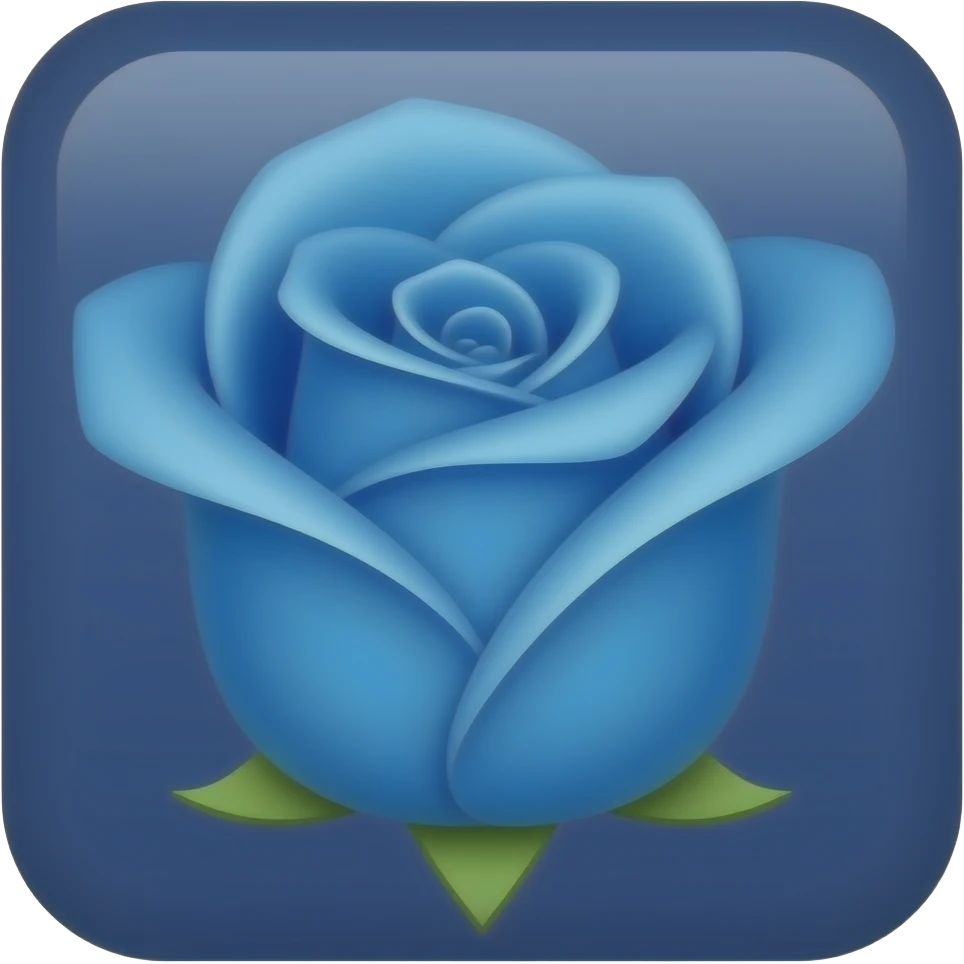 Emoji de rosa marchita 🥀 en azul marino que la rosa en si sea azul emoji