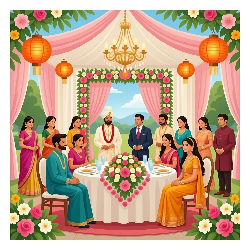 indian style receptions after marriage emoji