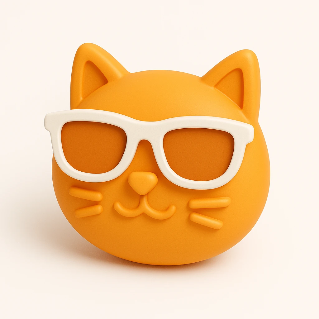 Cat wearing sunglasses emoji