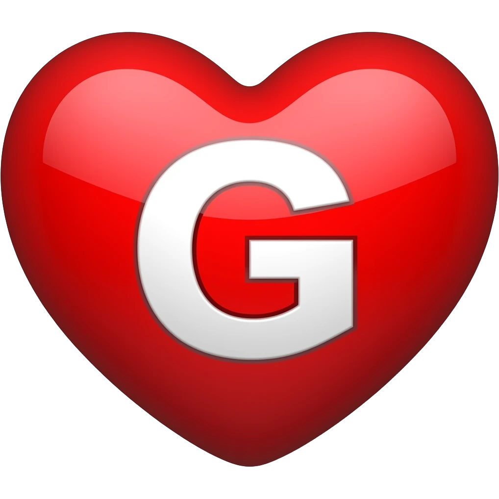 I want an emoji with a red heart and a G in the middle a G emoji