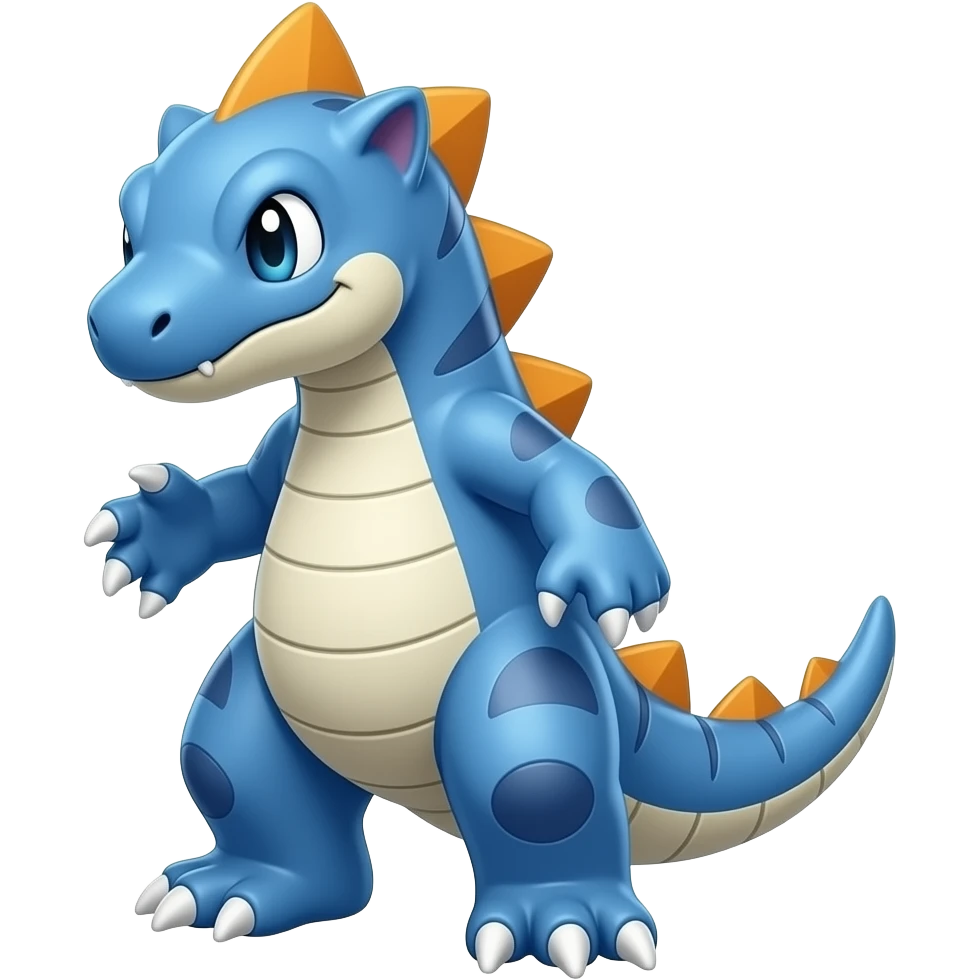 blue Cool Edgy Shiny Greymon-Reptile full body emoji