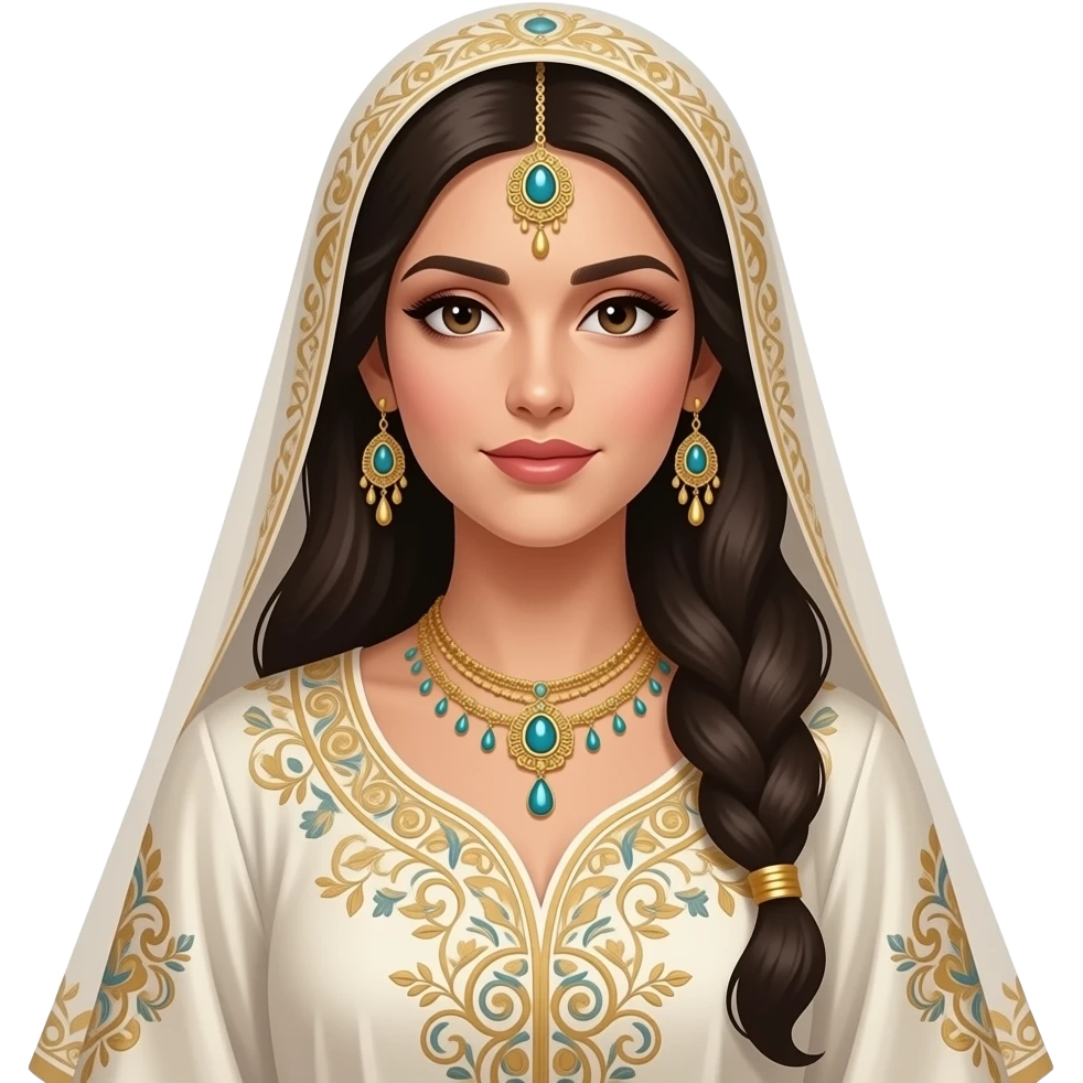 traditional Persian very beautiful woman emoji