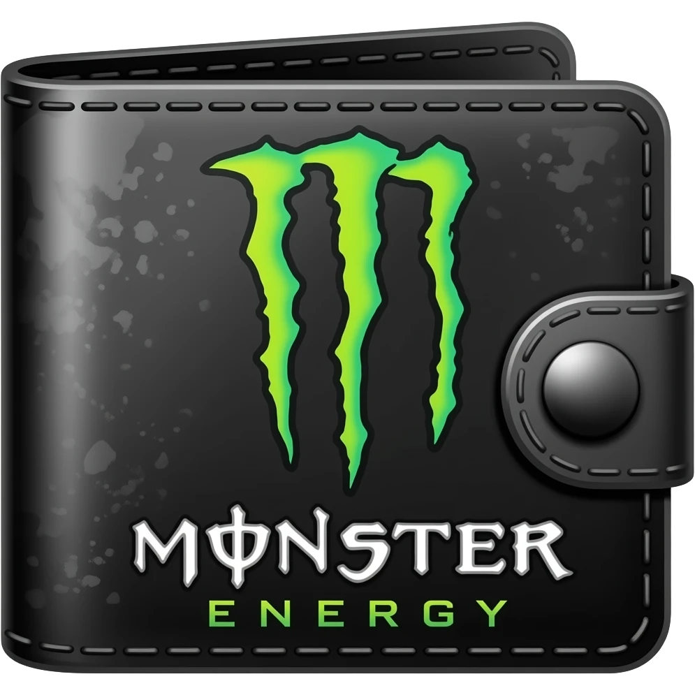 Monster Energy's Man's wallet emoji