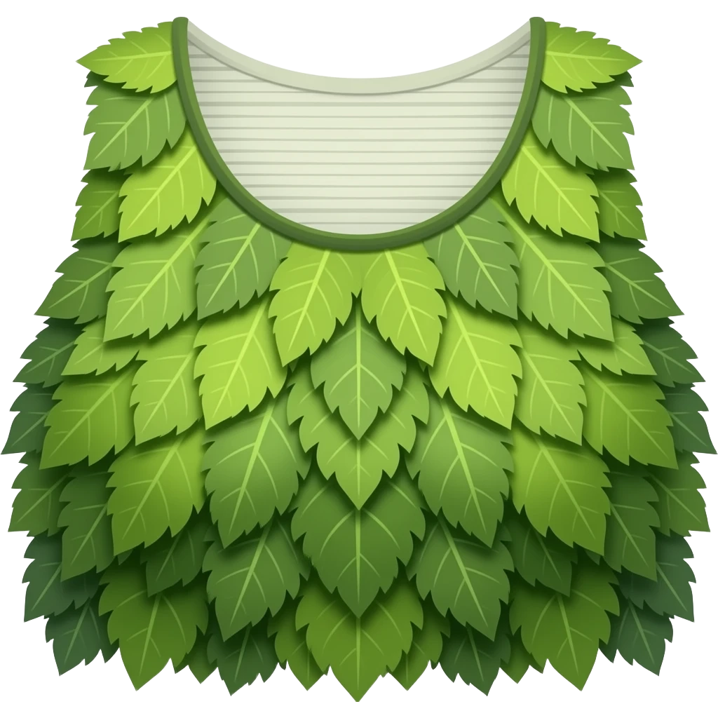 tank top made of leaves emoji