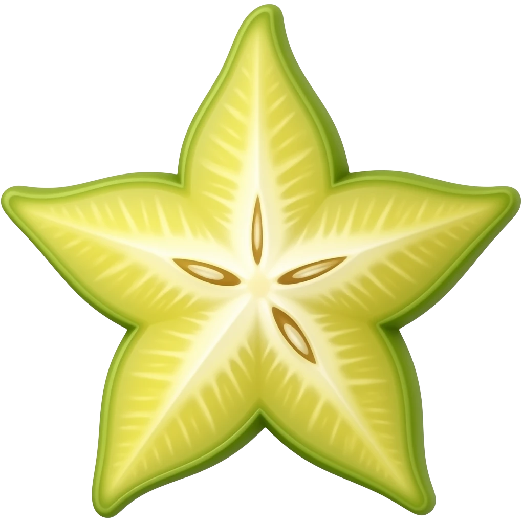 star fruit from a side angle emoji