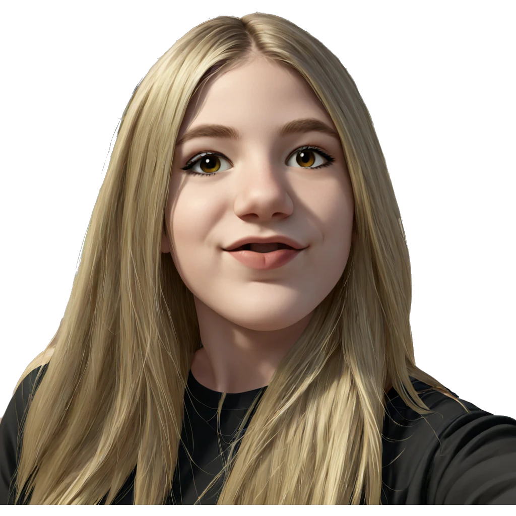 blonde girl under tree outdoors emoji