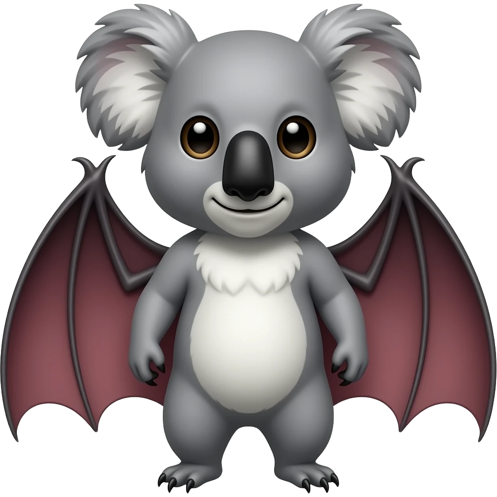 Hybrid: koala and bat emoji
