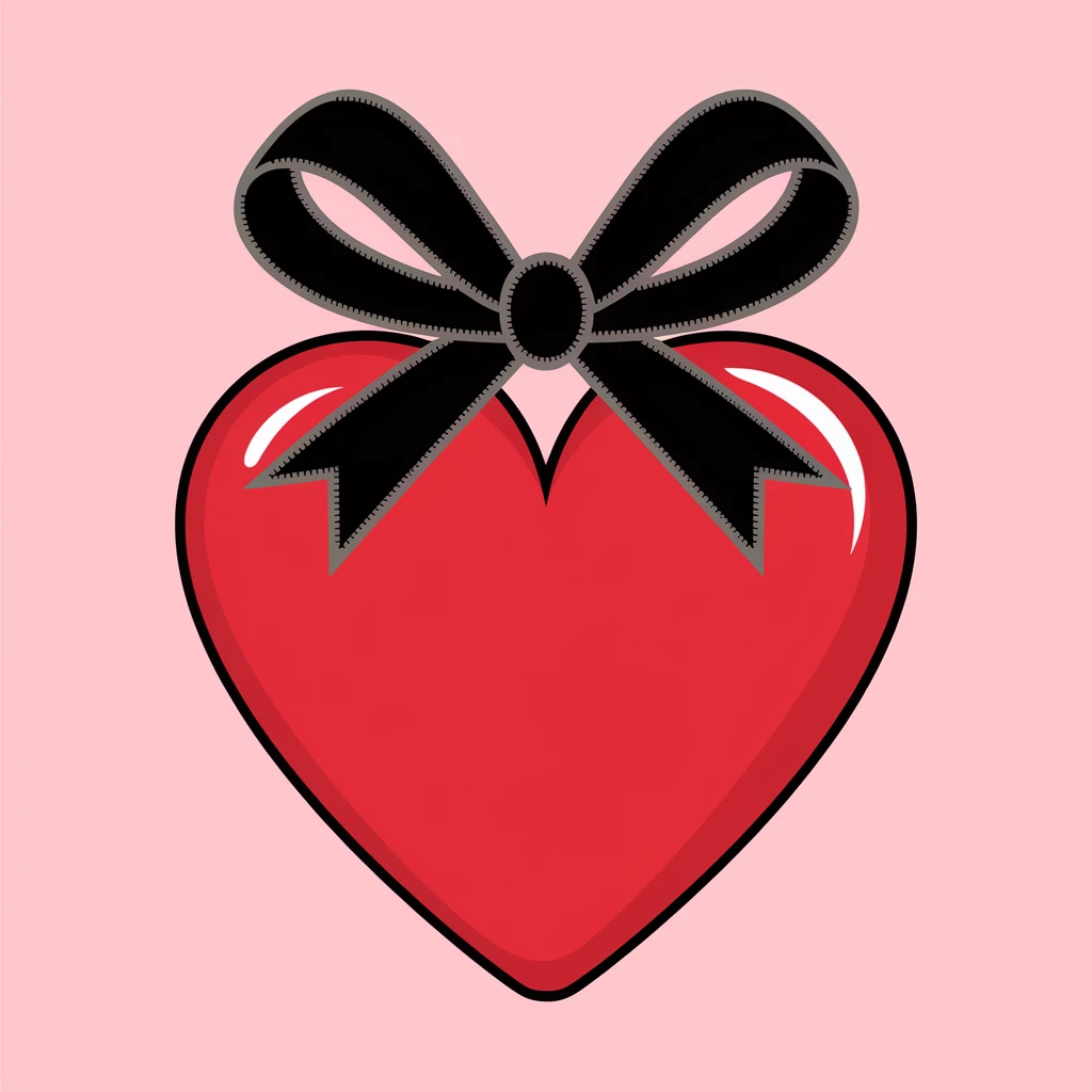 heart with a velvet ribbon emoji