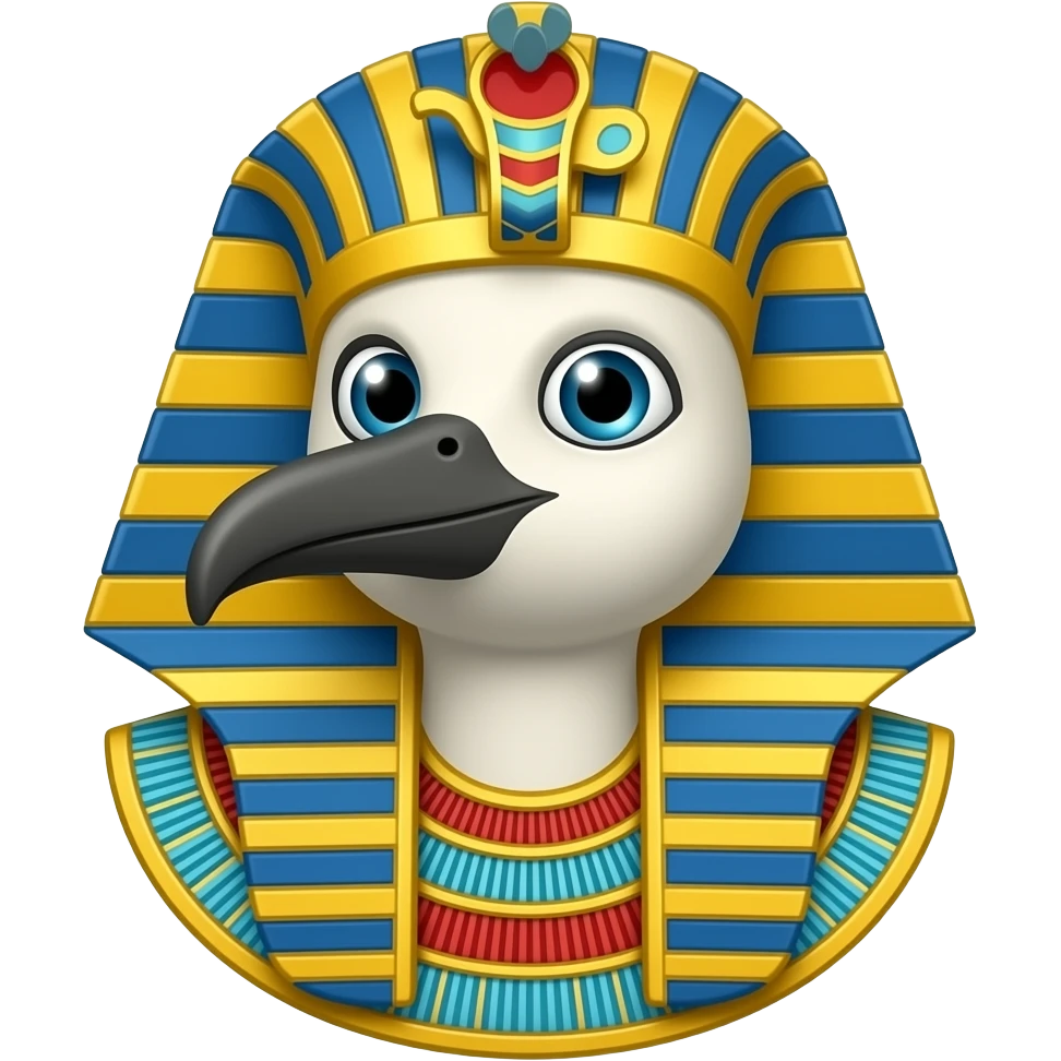 egyptian god thoth with ibis  bird face emoji