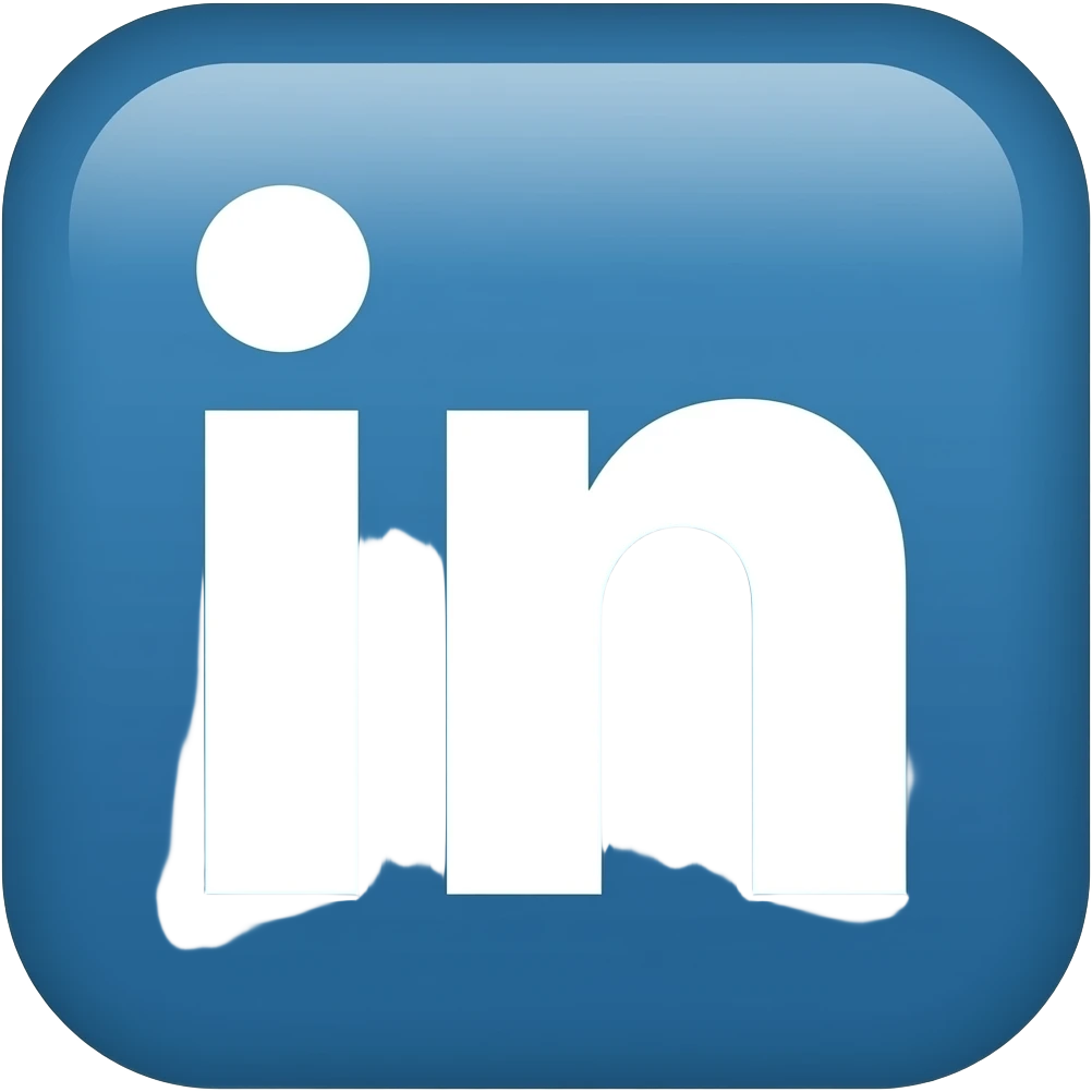 linkedin logo, deep colour, pixel 8000:8000, png, background transparent. emoji