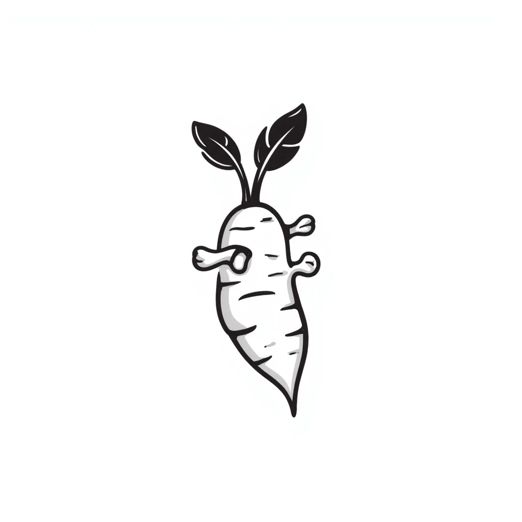 Ginger root with healing properties, hand drawn anti-inflammatory herb emoji