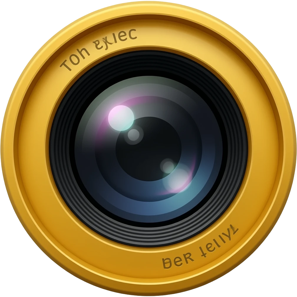 Yellow camera lens emoji