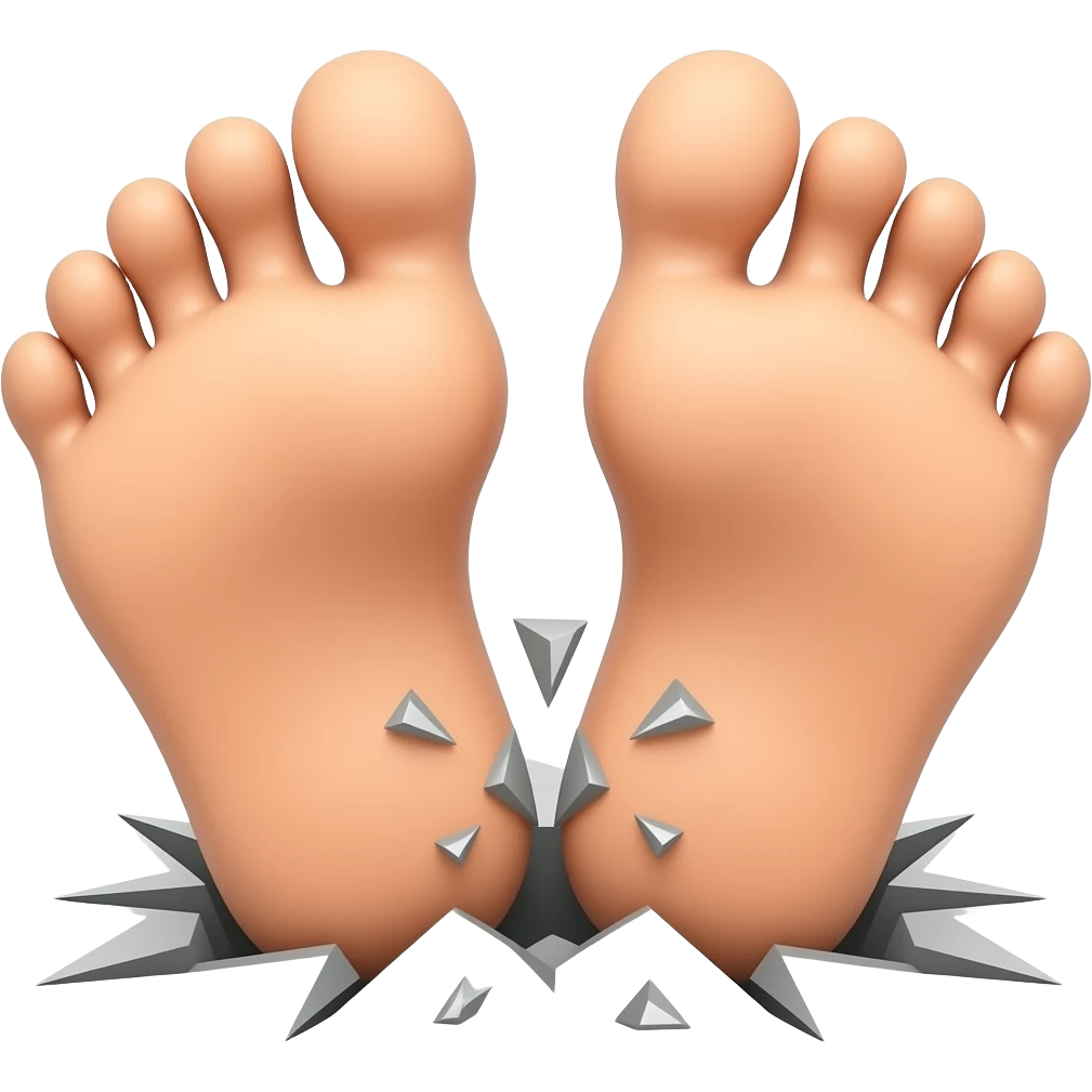 make the gaint feet crush him emoji