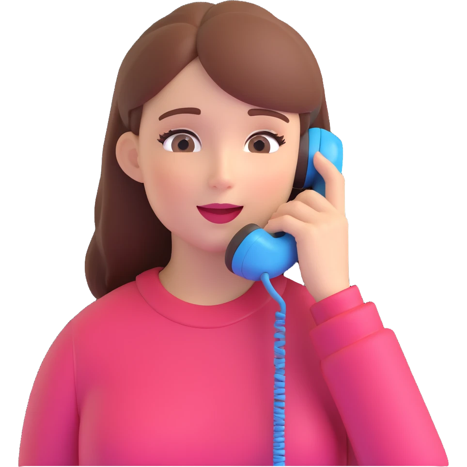 girl talking on phone bedroom background, close up pose emoji