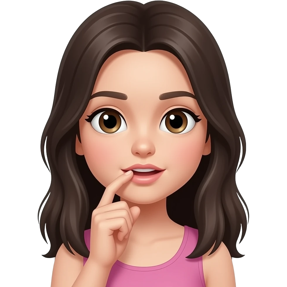 que se muerda el dedo la chica emoji