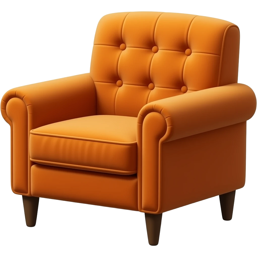 orange velvet armchair emoji