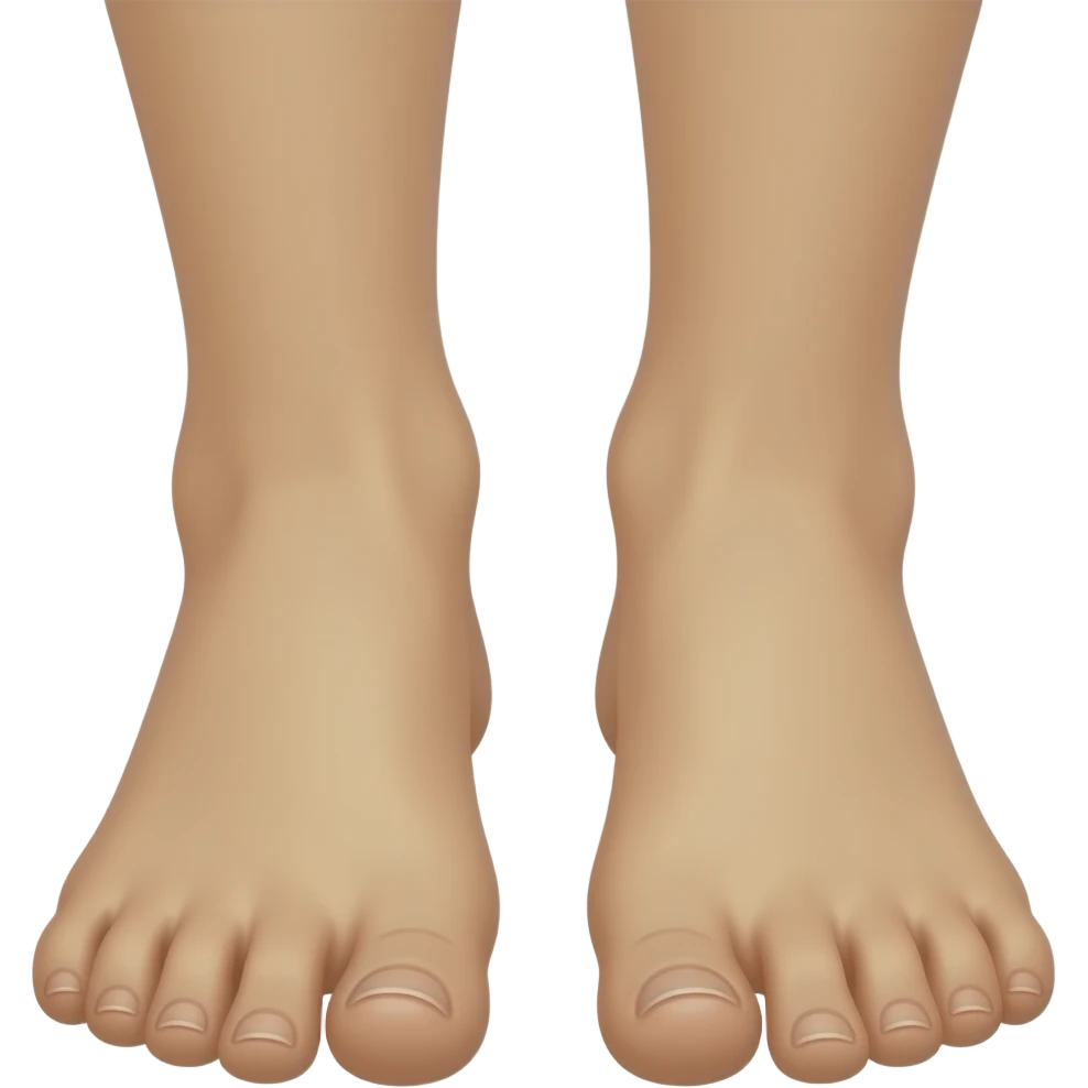 Naked girl feet focus emoji