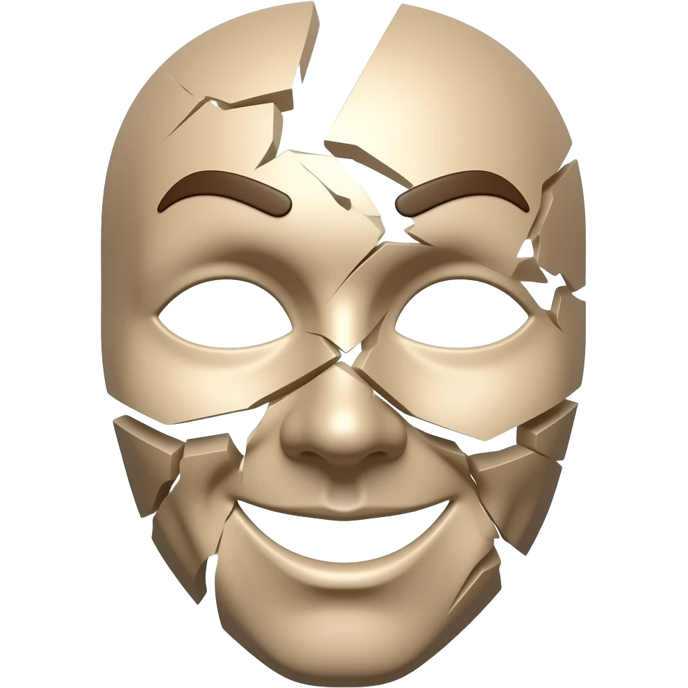 gangle's comedy mask (broken) emoji