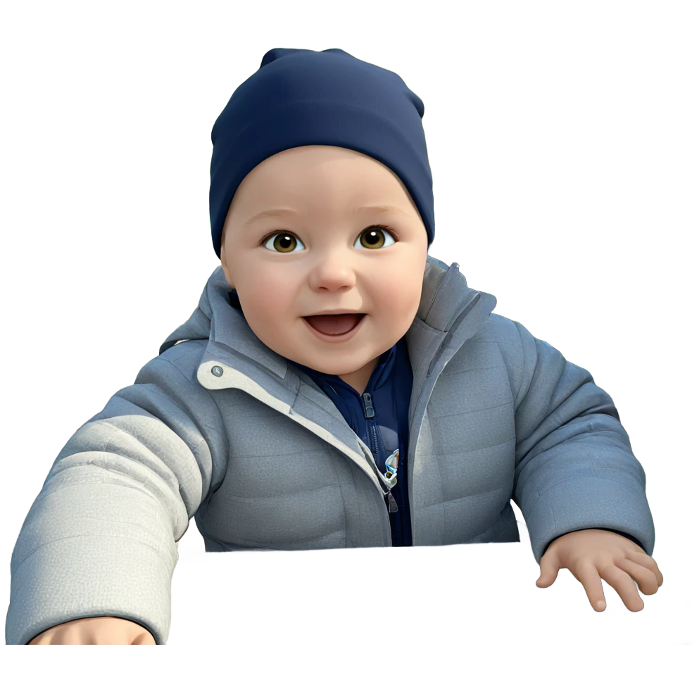 child in winter attire emoji