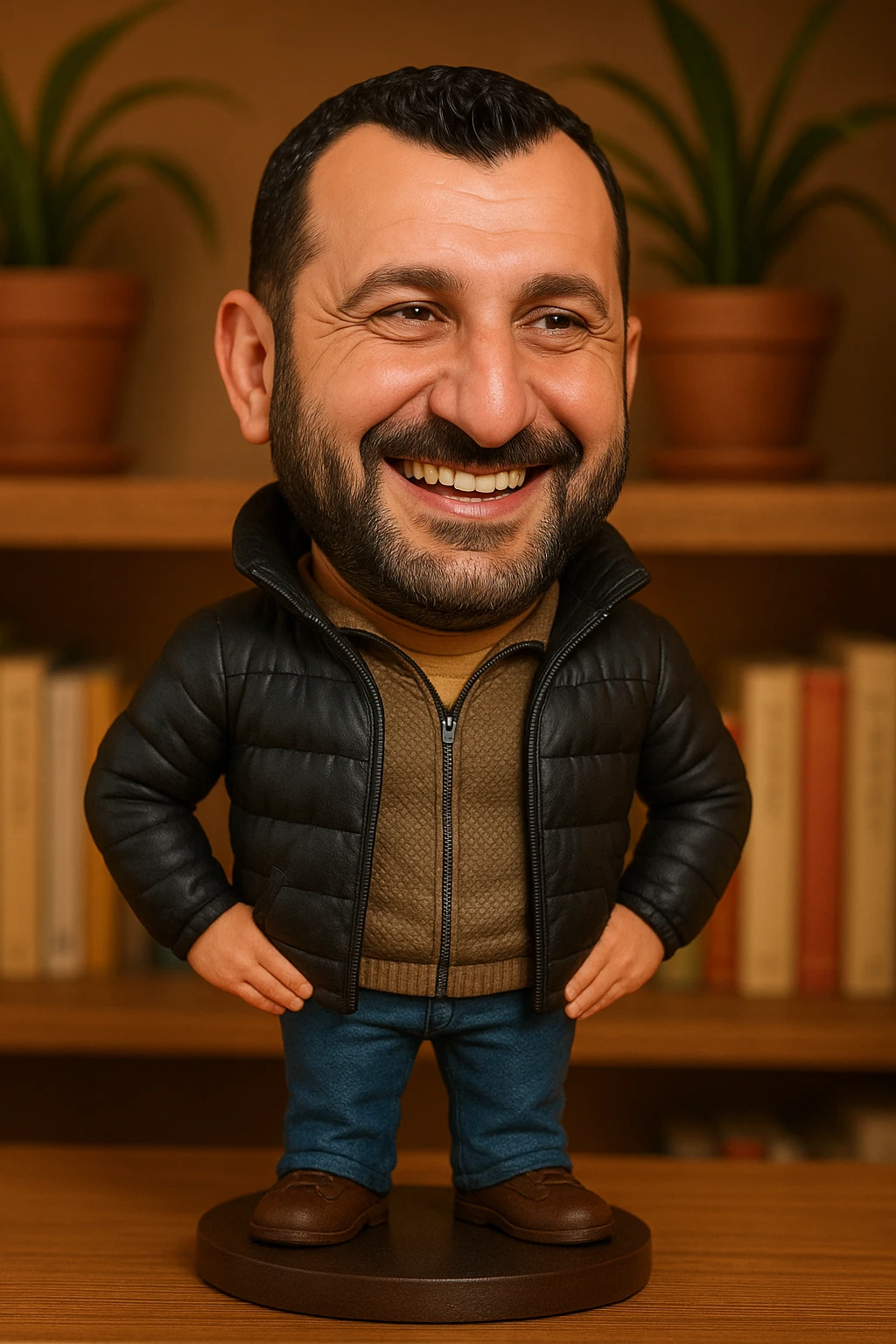 Create a bobblehead with the reference. emoji