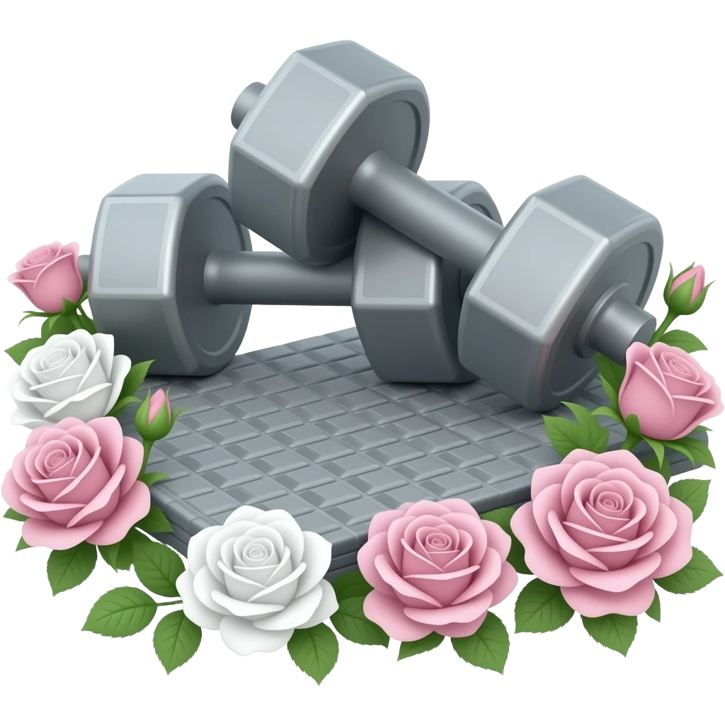 pesas pilates rosas emoji