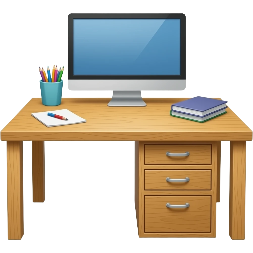 a little bug is on a desk emoji