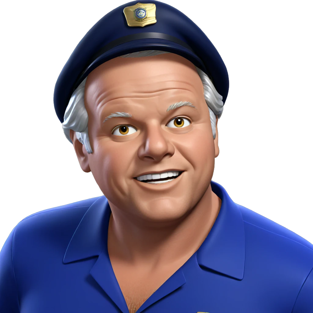smiling old police officer emoji