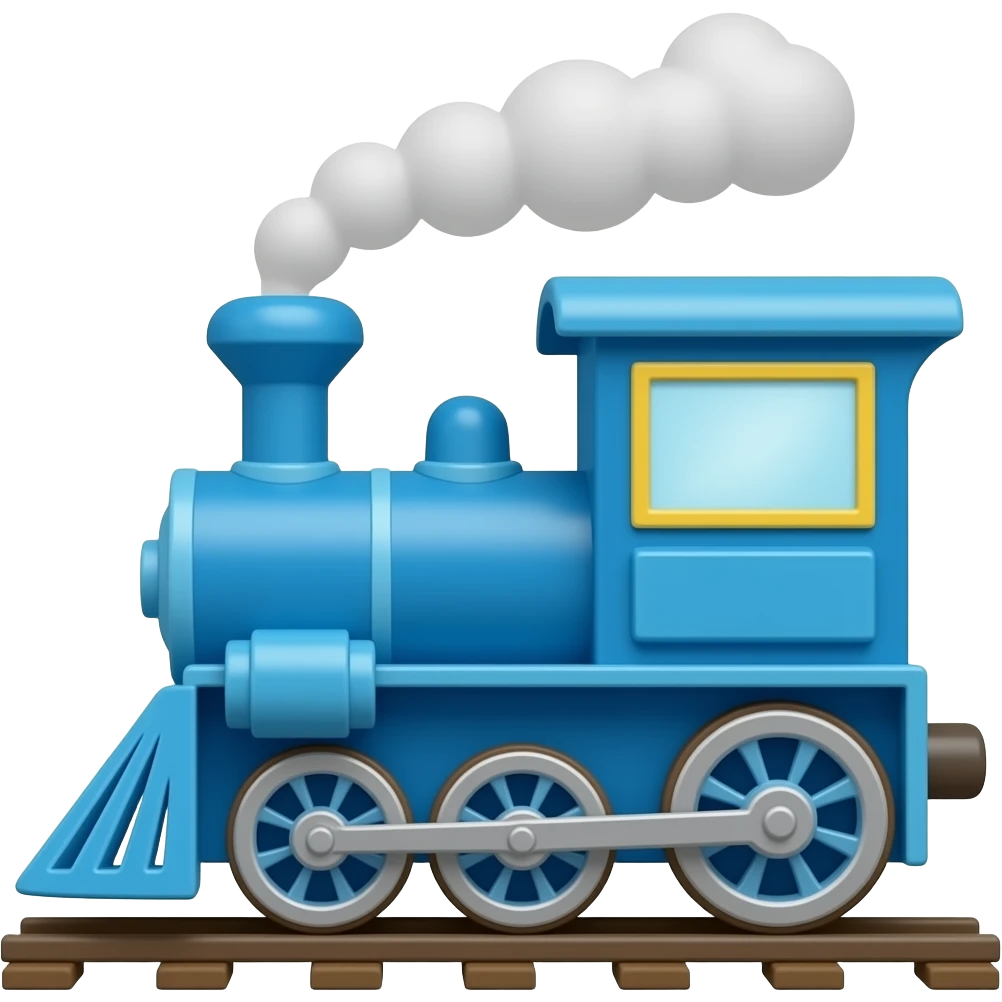 The little blue train book emoji