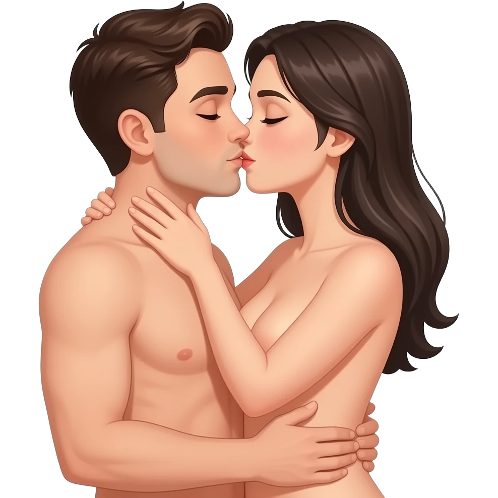 Naked couple having sex outside emoji