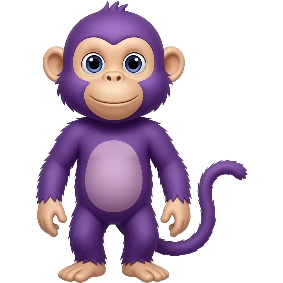 Purple monkey emoji