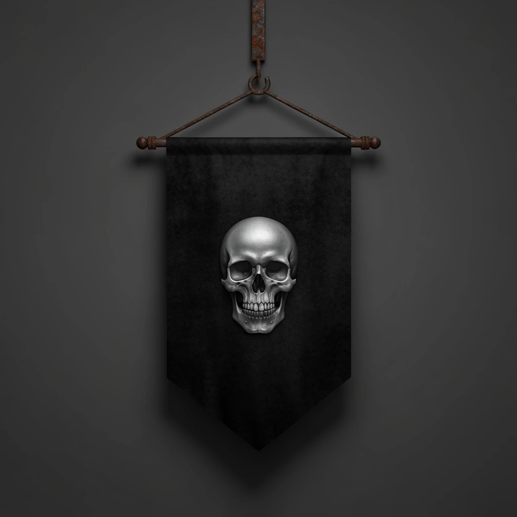 goth banner, no text, minimal, expressive, variation 4 emoji