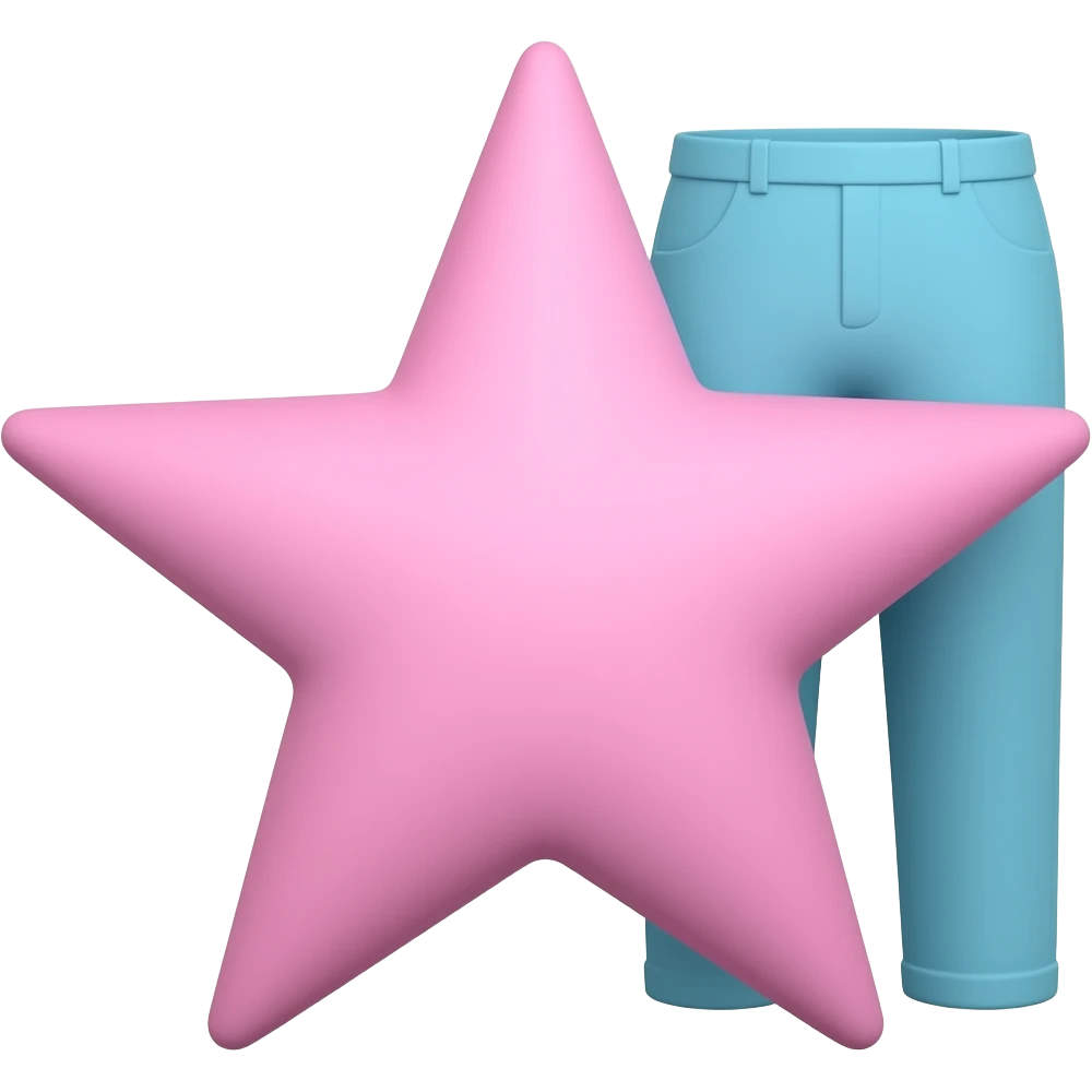 pink star and pants emoji