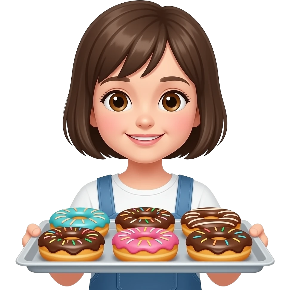 Girl with donuts emoji
