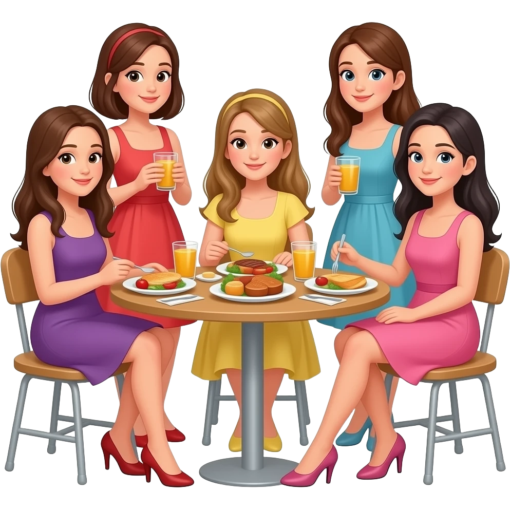 Brunch with the girls dress inclusive emoji