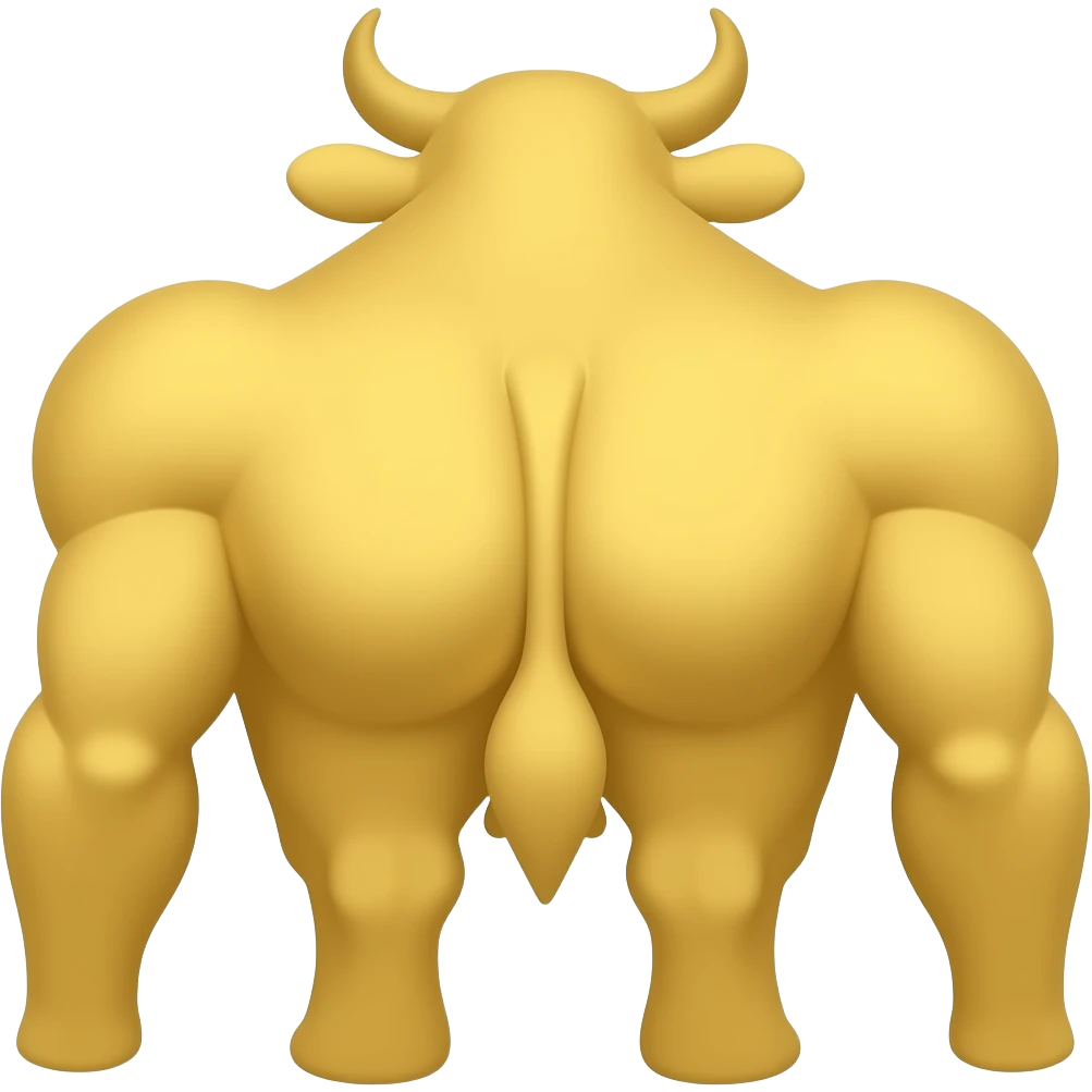 Generate a yellow emoji of calf muscles seen from the back. The emoji should feature a stylized rear view of the lower legs showing defined calf muscles. Use a bright golden yellow color. Keep the design simple, minimalist, and flat with smooth, rounded shapes. emoji