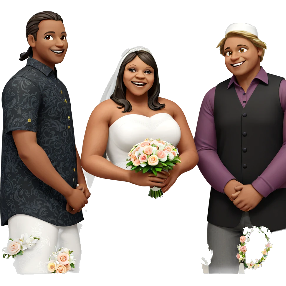 happy bride with bouquet emoji