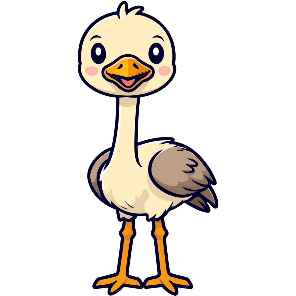 Ostrich Emoji  emoji