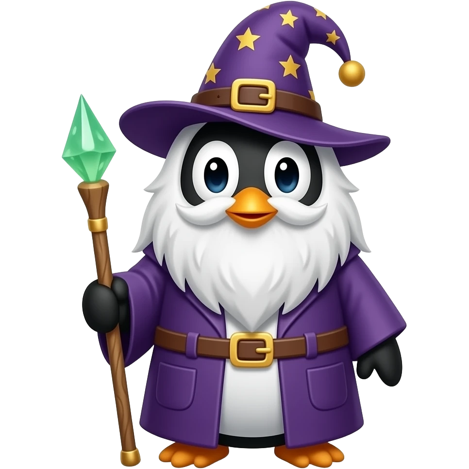 Penguin Wizard emoji