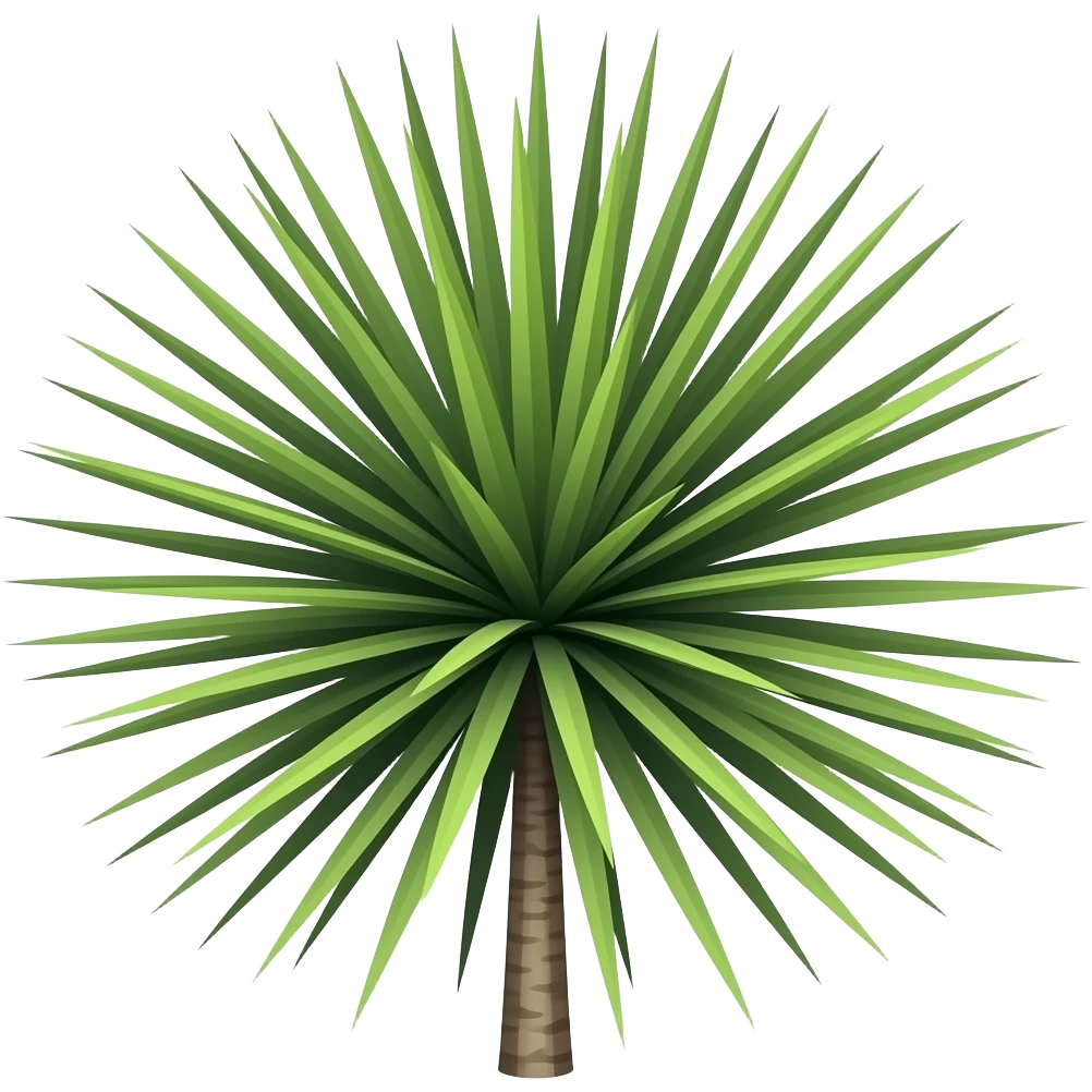 queensland bottle tree, thin stick stem, needle-like flat leaves, sparse, widely spaced apart emoji