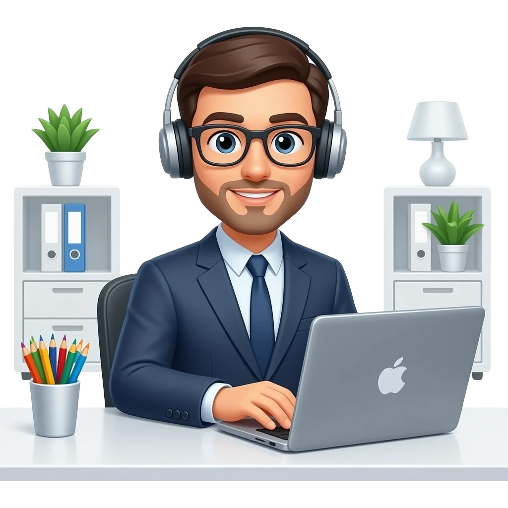 SEO professional with a laptop emoji