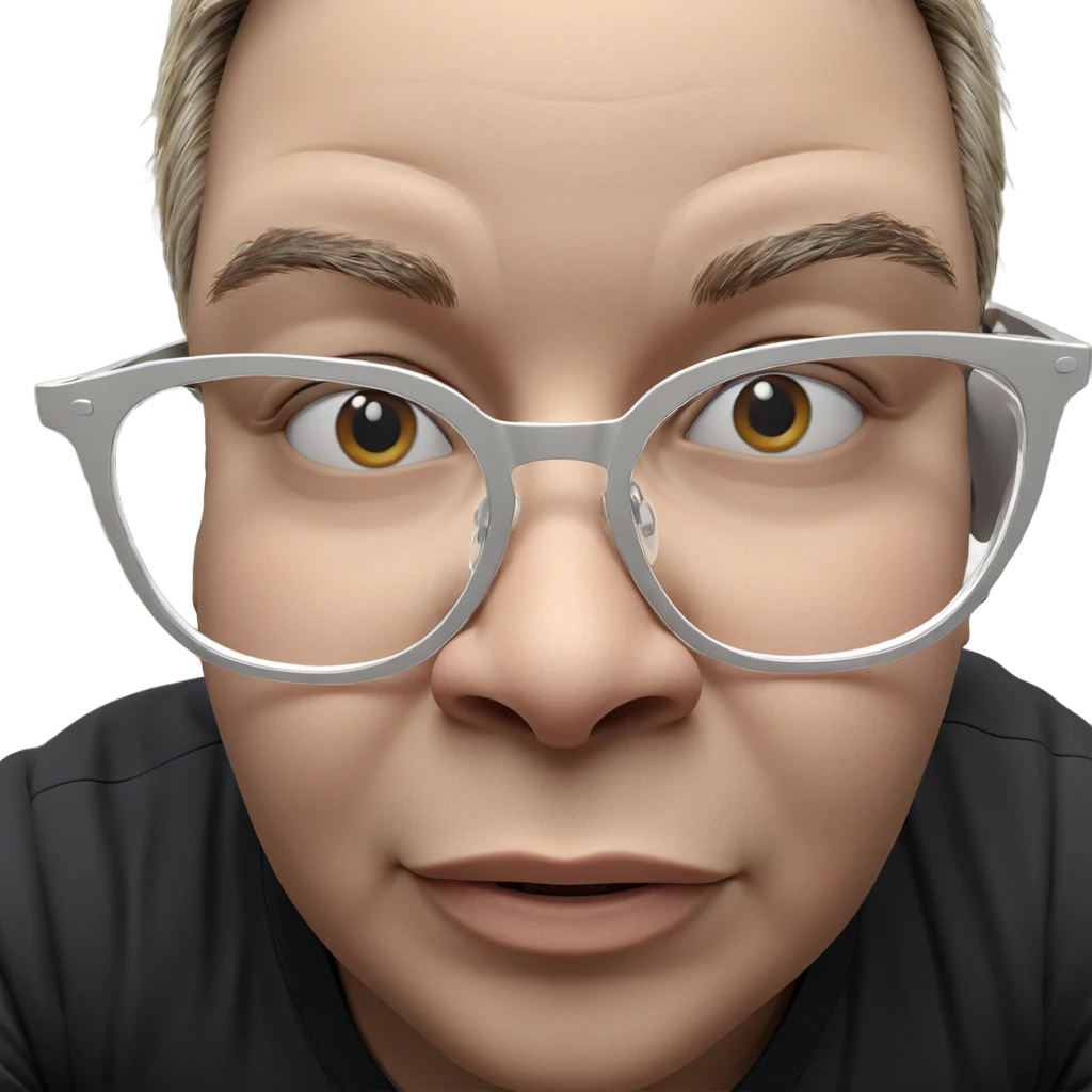 boy with glasses by blinds emoji