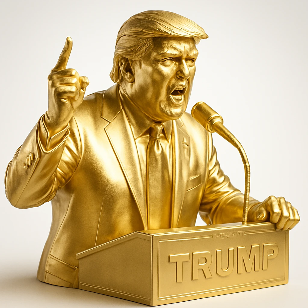 Donald Trump speaking at a rally emoji | AI Emoji Generator
