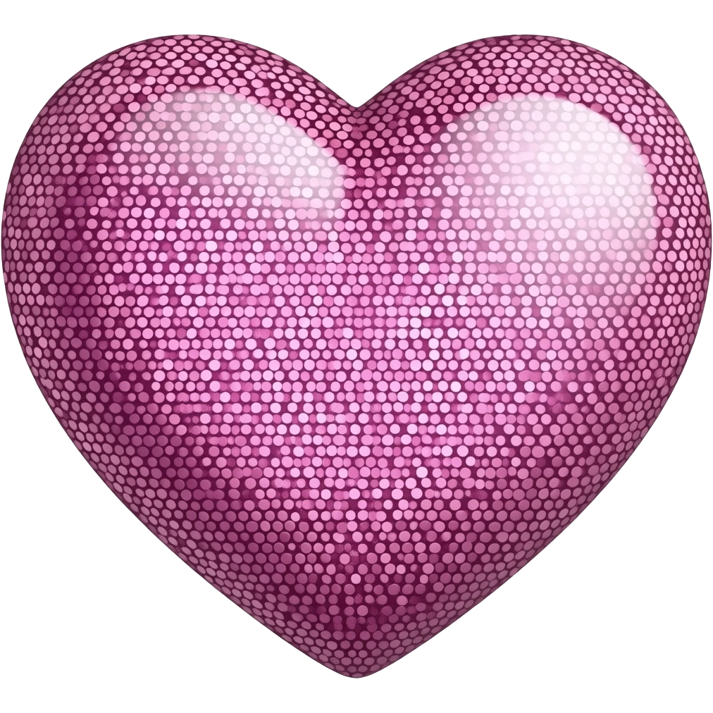 Glitter heart emoji