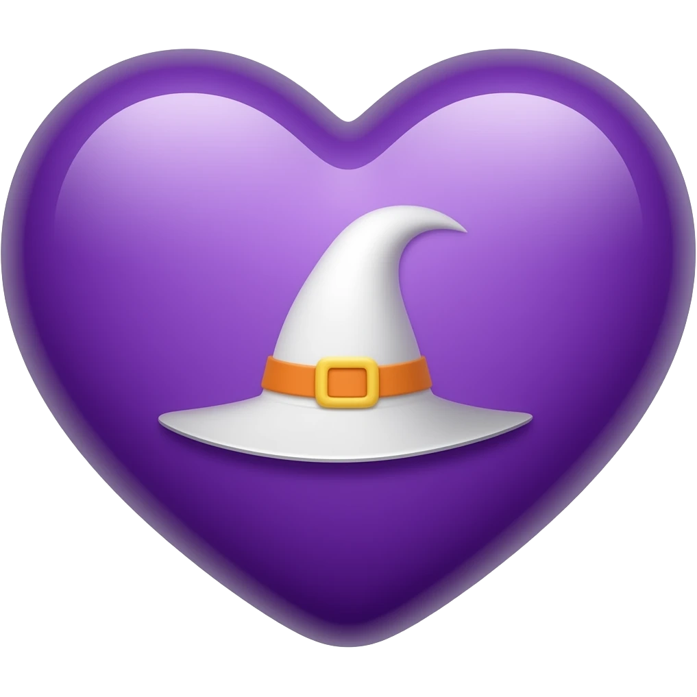 purple witchy heart emoji