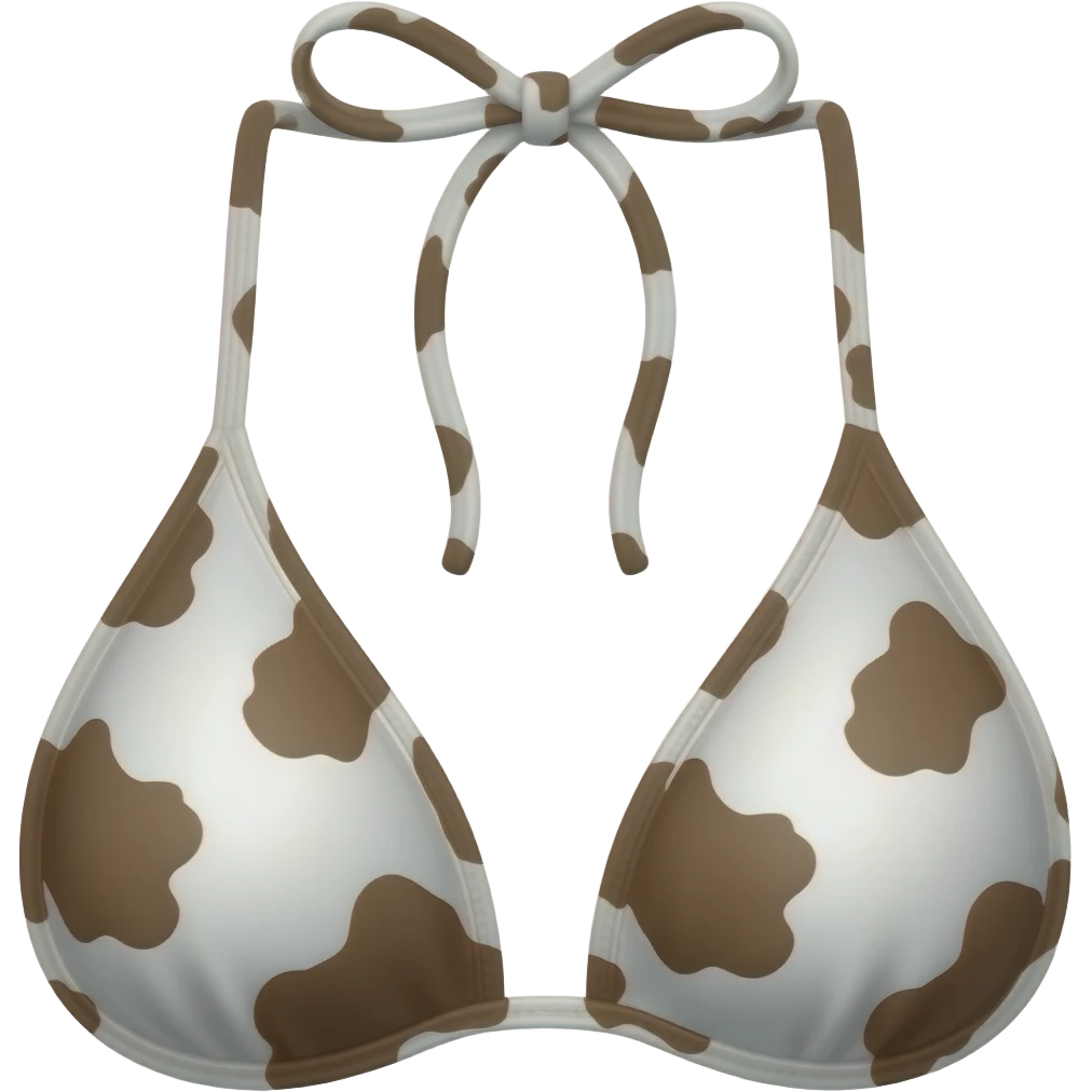 bikini with whity-brown cow print emoji